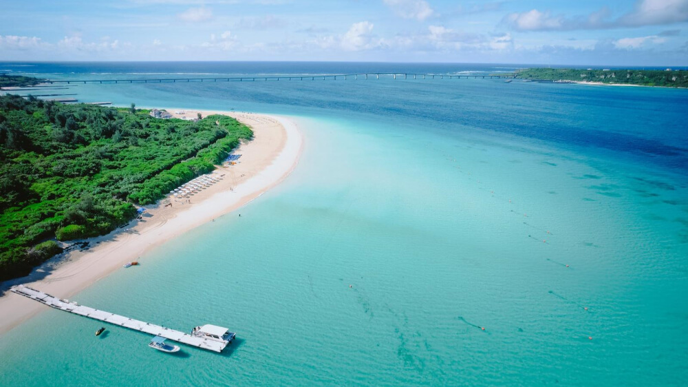 Miyako island from the sky