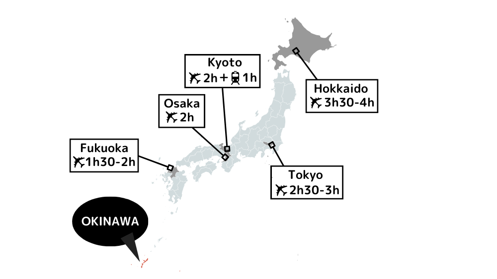 Access map from/to Okinawa