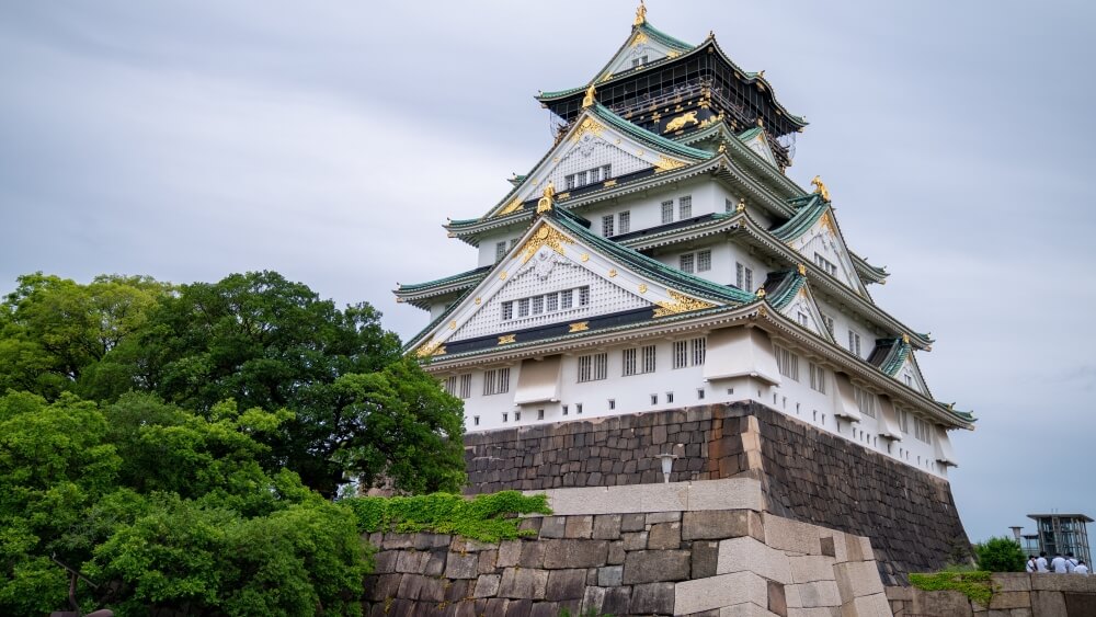 View of Osaka castle