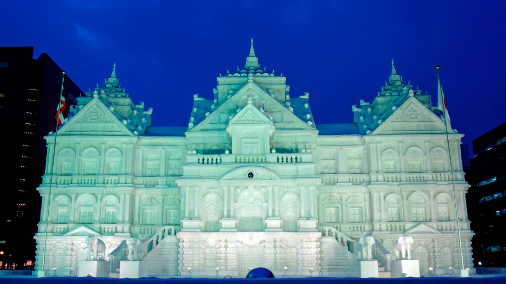 snow sculpture at sapporo snow festival