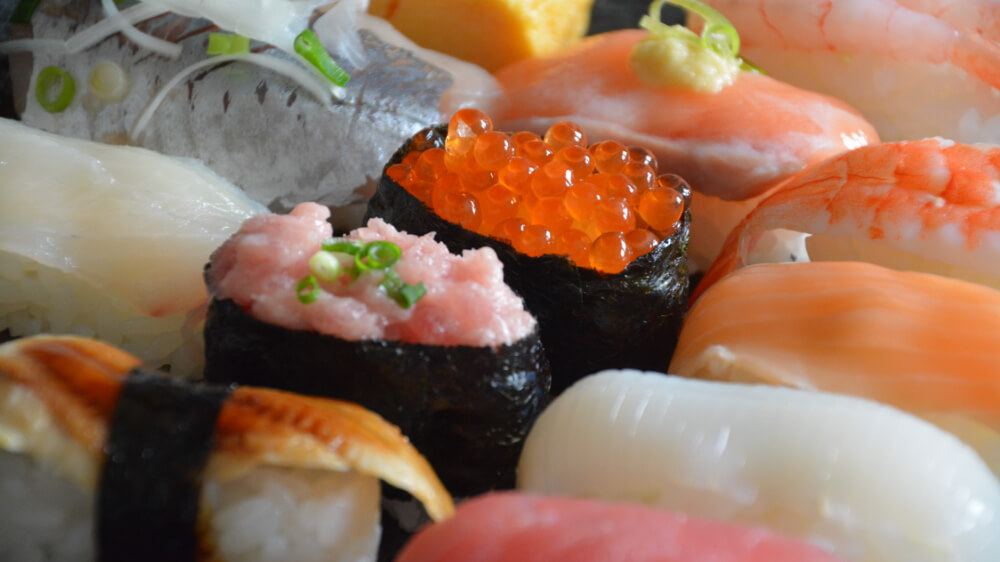 variety of sushi