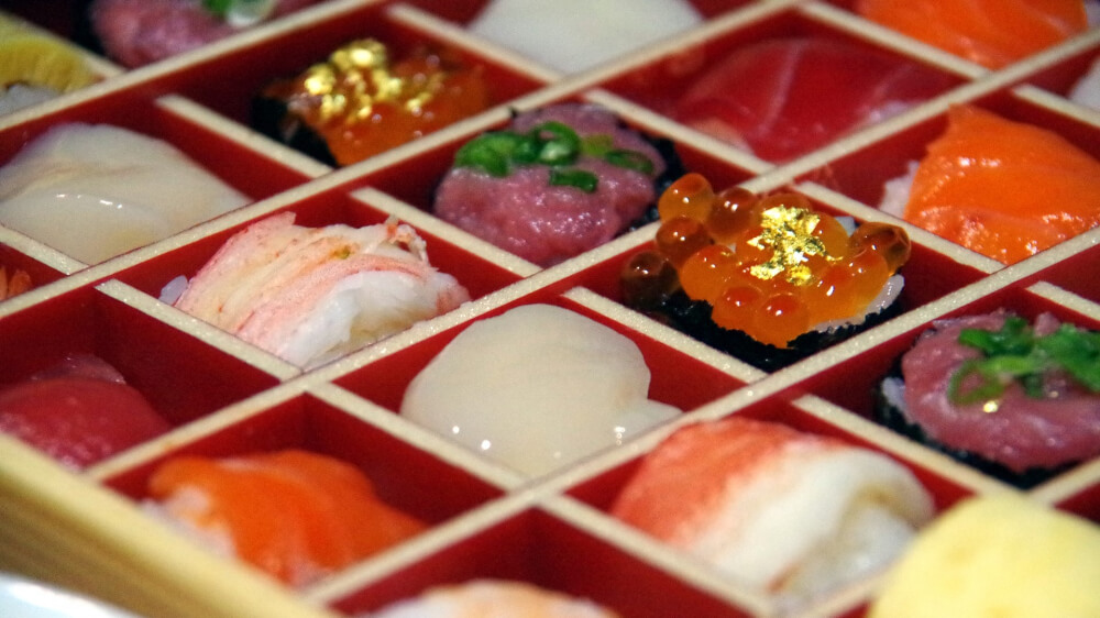 variety of sushi