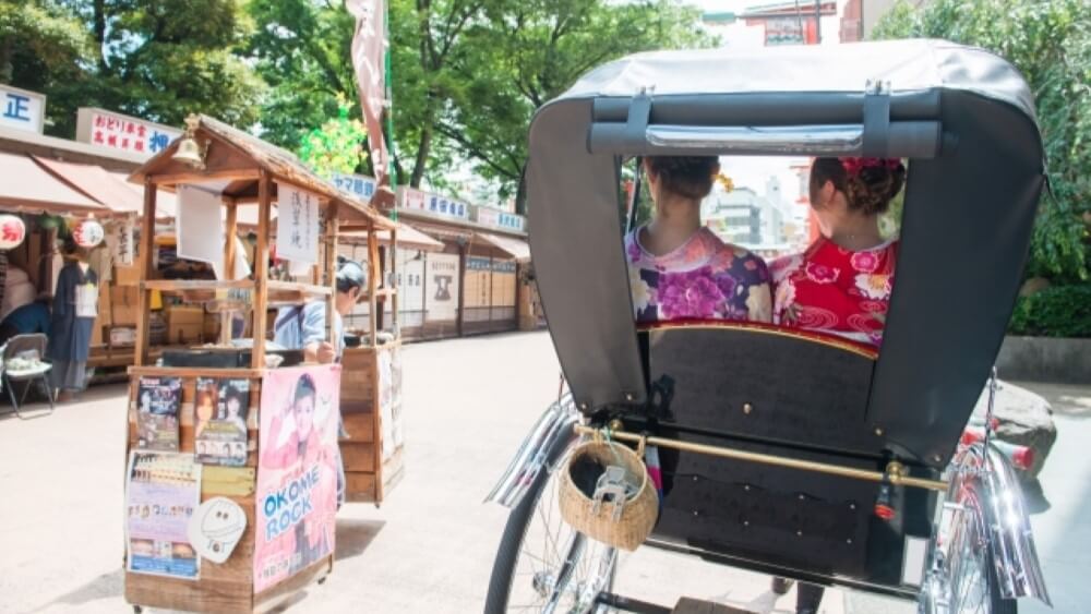 ricksha runs at Asakusa