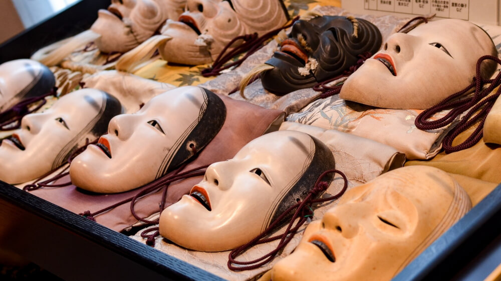 noh masks display