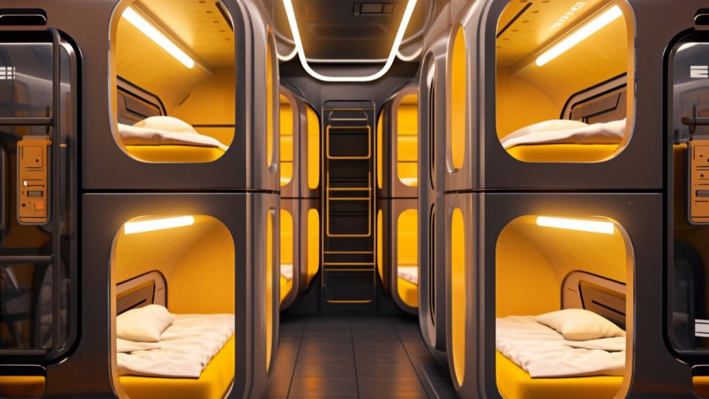 beds at capsule hotel