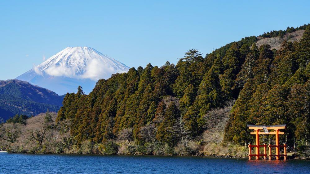 Mt.fuji view from hakone onsen in Kanagawa