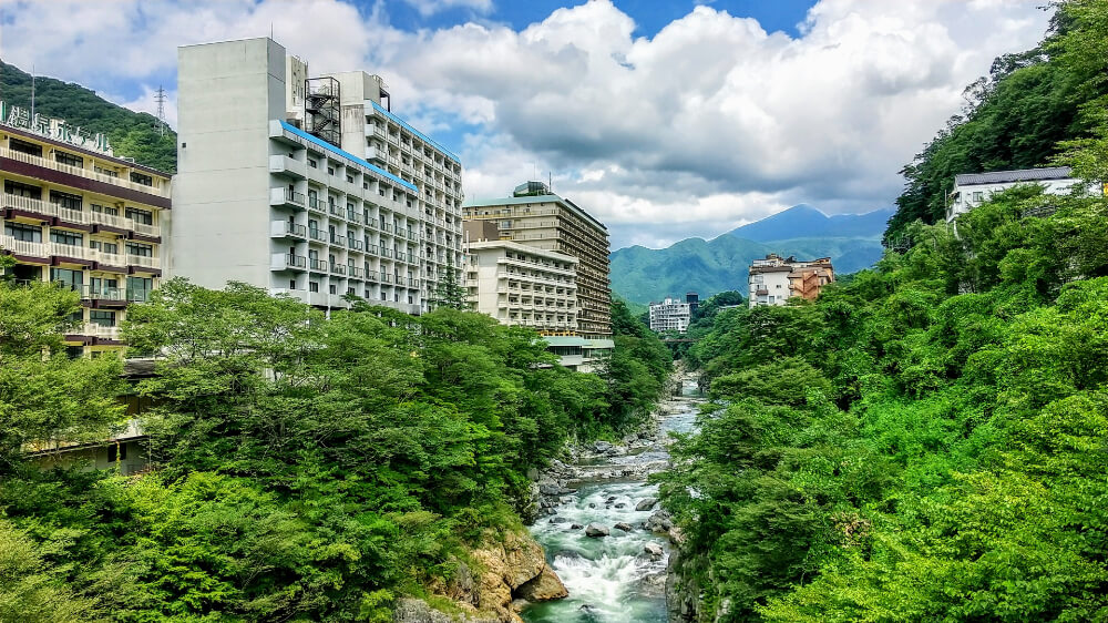 kinugawa onsen view in tochigi