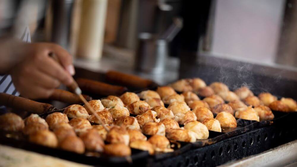 making takoyaki
