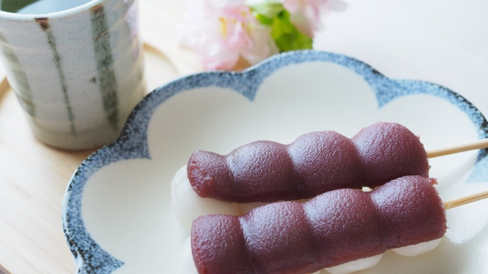 dango with anko, bean paste