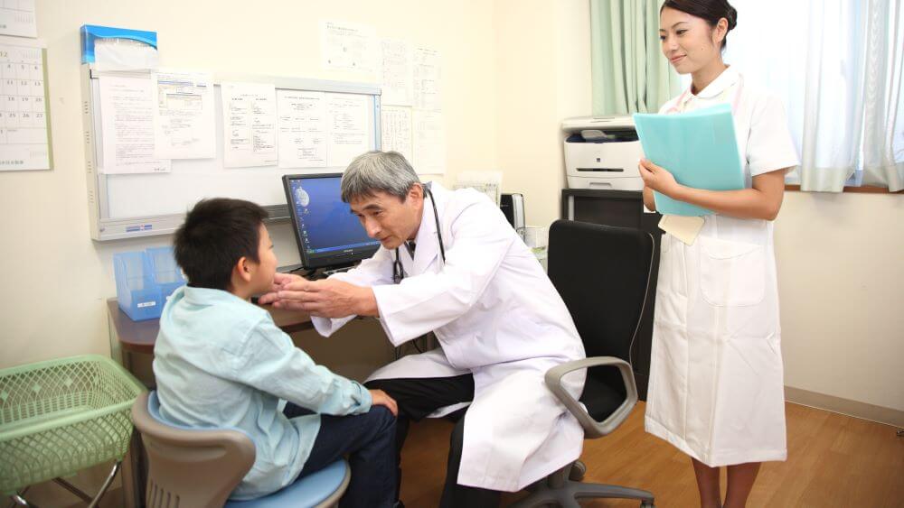 Boy seeing a doctor