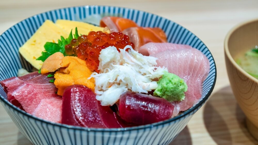 Delicious seafood bowl