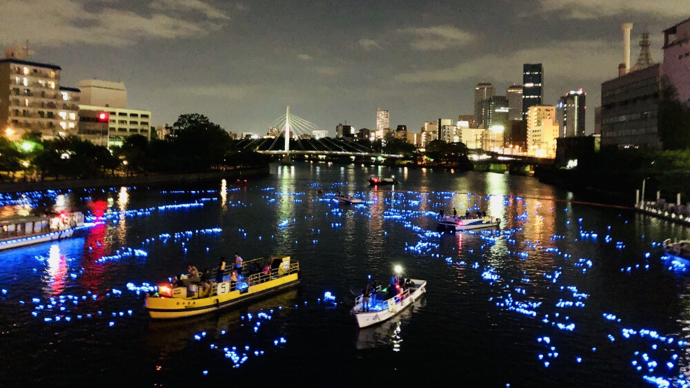 Tenjin festival at Osaka river