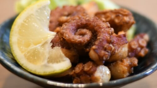 octopus karaage, japanese food