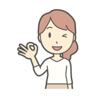 a woman Making a circle with her thumb and index finger