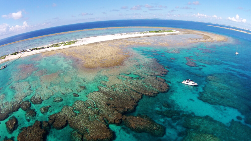 view of the kerama islands from the sky